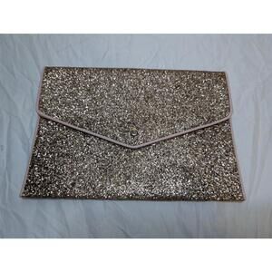 EUC A New Day Glittery Rose Gold Clutch Bag